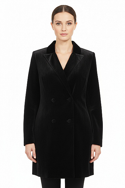 Dámský Kabát Černý NA-KD Second Hand Vel. 34
