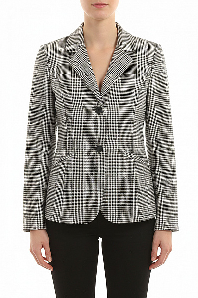 Street One Dámský Vypasovaný Blejzr černobílý Kostkované Elegantní Business Vel. 38