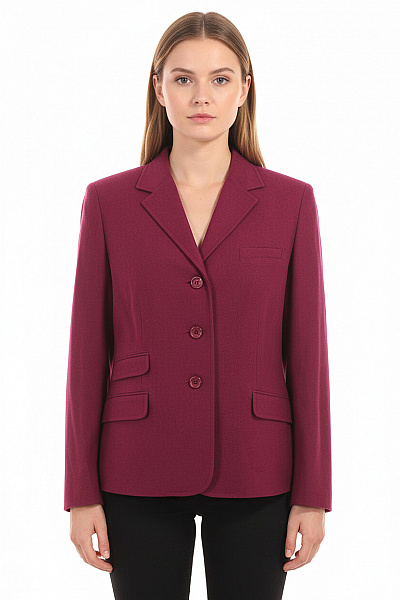 Franco Callegari Teplé Fialové Sako Dámské Vypasované Elegantní Na Podzim Velikost 44