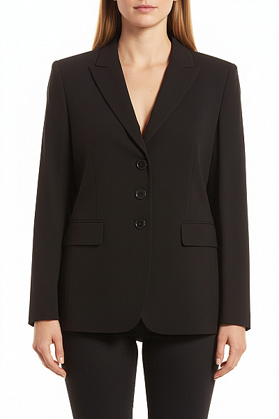 BASLER Dámský černý Triacetátový Blejzr Elegantní Business Jednořadé Na Běžné Nošení Vel. 46