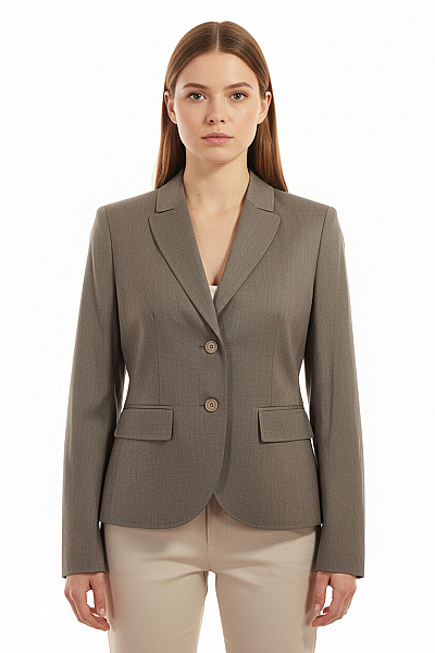 SELECTION Dámské Vypasované Sako Business Elegantní Jednořadé S Kapsami Vel. 40