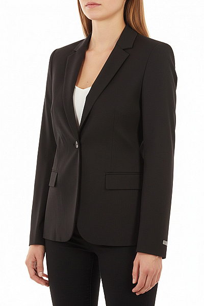 Tiger Of Sweden Dámské černé Vypasované Sako Elegantní Business Jednořadé Kapsy Velikost 40