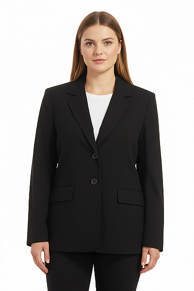 Marks & Spencer Dámské černé Sako Elegantní Vypasované Jednořadé Business Vel. XL