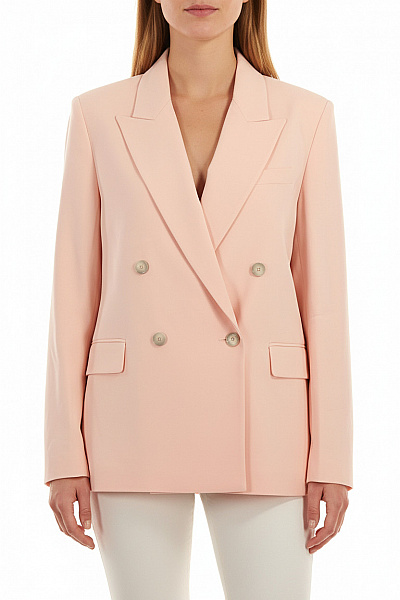 JOSEPH Růžové Dvouřadé Sako Elegantní Business Volnočasové Moderní Volný Střih Velikost 40