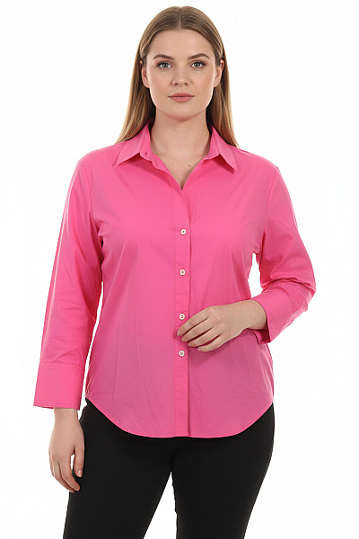 Růžová Košile S Dlouhým Rukávem Elegantní Ležérní Velikost XL