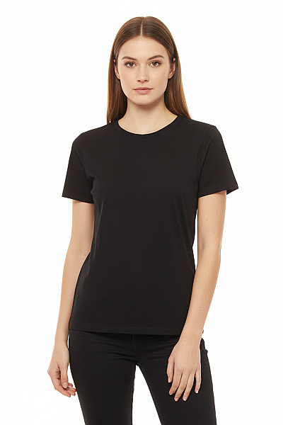 7 For All Mankind Dámské Tričko S Krátkým Rukávem černé Bavlněné Basic Velikost S