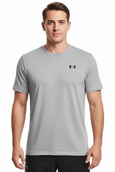 THREADBARE Pánské Polyesterové šedé Sportovní Fitness Tričko S Krátkým Rukávem A Kulatým Výstřihem Velikost L