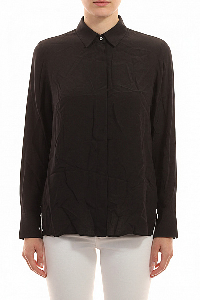 ETERNA Hedvábné Dámské Košile S Dlouhým Rukávem Elegantní černé Vel. 40