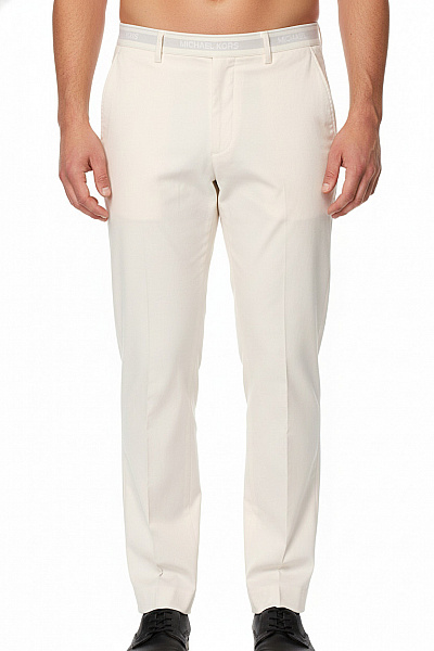 MICHAEL KORS Chino Kalhoty Volnočasové Elegantní Rovné Bílé S Kapsami Velikost 52