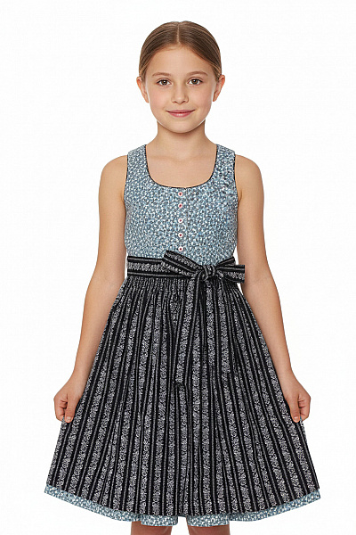 Dívčí Bavlněné šaty Modré Pruhované Vel. 140