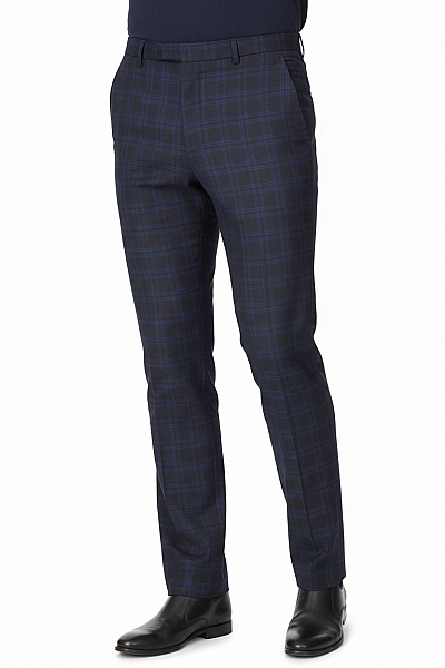 Společenské Pánské Kalhoty Modré Second Hand Vel. 40