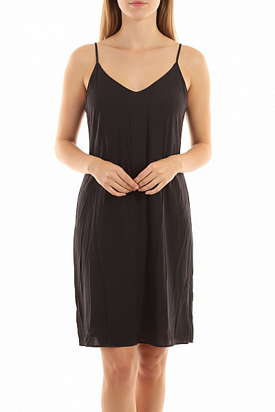 S.OLIVER Dámská Viskózová černá Košilka špagetová Ramínka V-výstřih Velikost 44