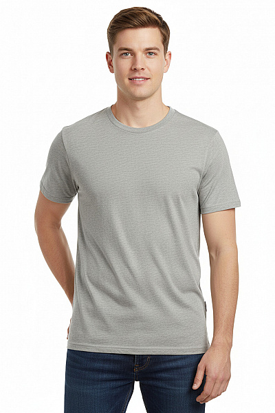 SUPERDRY Pánské šedé Tričko Basic S Krátkým Rukávem A Kulatým Výstřihem Vel. M