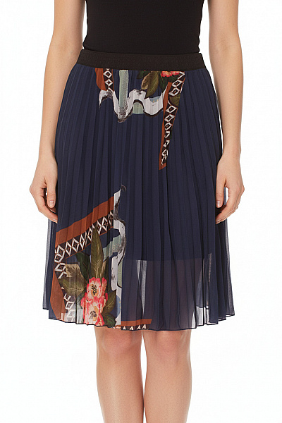 Plisováná  Sukně Modrá DESIGUAL Vel. 36