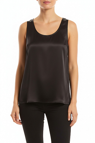 Dámské Tričko Hedvábné Černé NOTSHY Vel. S