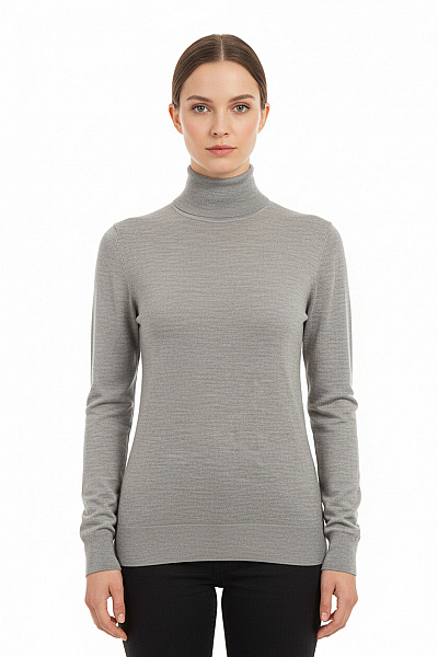 Theory Dámský šedý Tenký Vlněný Rolák Basic Dlouhý Rukáv Přes Hlavu Velikost S