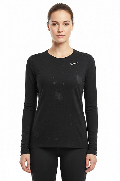 Nike Dámské černé Sportovní Tričko S Dlouhým Rukávem A Logem Vel. M