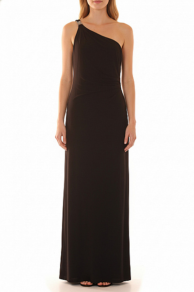 Ralph Lauren Dlouhé Společenské šaty S Odhalenými Rameny černé Vel. S