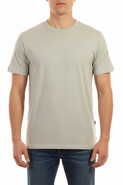 ALPHATAURI Pánské Tričko Basic Světle Šedé Krátký Rukáv Kulatý Výstřih Vel. Xxl