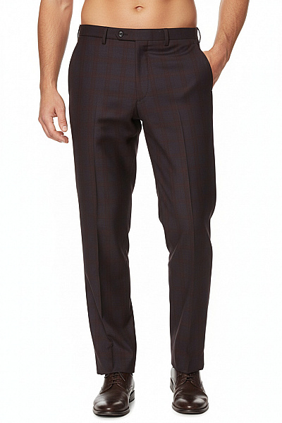 Pánské Kalhoty Vlněné Modré Second Hand Vel. 52