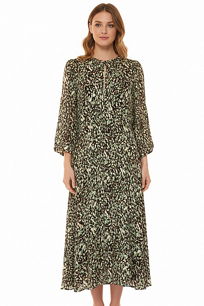 Hugo Boss Dámské šaty S Dlouhým Rukávem A Zvířecím Vzorem Vel. 38