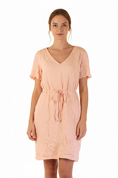 S.OLIVER Růžové Viskózové Letní šaty S Páskem A Kapsami Jednoduché Velikost 36