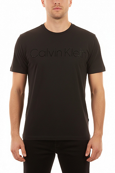 Calvin Klein Pánské Tričko černé S Krátkým Rukávem A Nápisem Basic Vel. Xxl