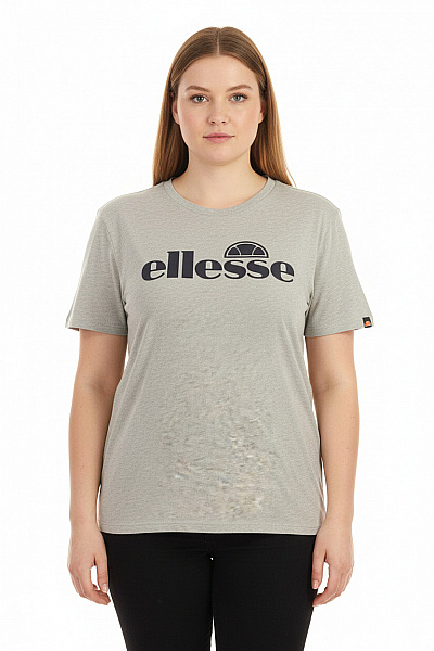 Ellesse Dámské Bavlněné Sportovní Tričko šedé S Krátkým Rukávem A Nápisem Velikost XL