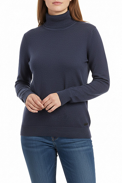 PIERRE CARDIN Dámský Vlněný Rolák Podzimní Zimní Elegantní Modrý Vel. XL