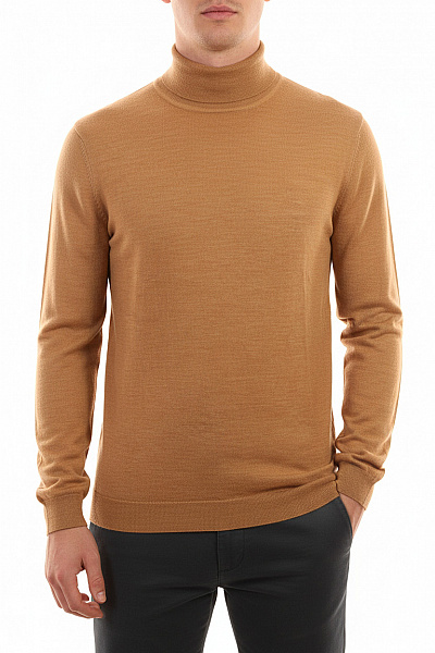 BALDESSARINI Pánský Hnědý Rolák Tenký Basic Elegantní Přes Hlavu Velikost M