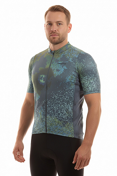 CRAFT Sportovní Cyklistické Tričko Se Zipem Krátký Rukáv Maskáčové Vel. Xl