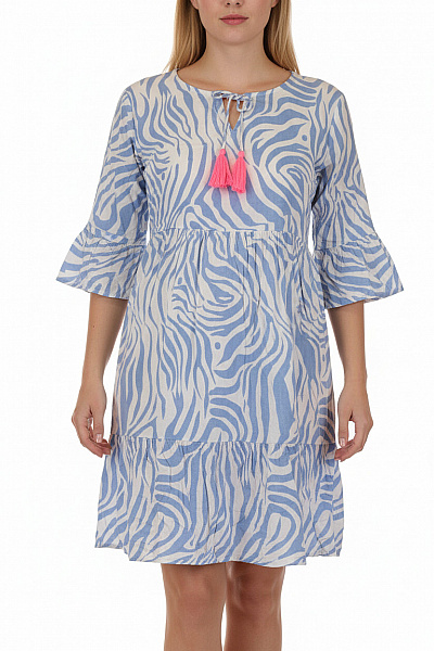 Zwillingsherz Dámské Letní šaty Se Zvířecím Vzorem A Třásněmi Vel. ONESIZE