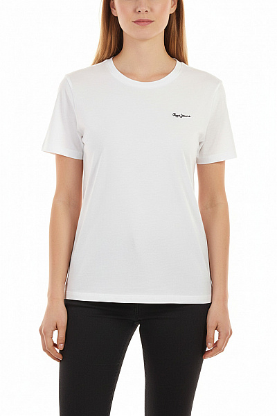 Pepe Jeans Dámské Bavlněné Tričko S Krátkým Rukávem A Potiskem Pepe Jeans Vel. L