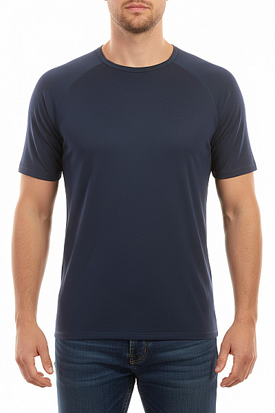 Pánské Funkční Tričko Tmavě Modré S Krátkým Rukávem A Kulatým Výstřihem Velikost Xxl