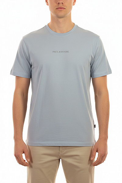 Paul&shark Pánské Světle Modré Tričko S Krátkým Rukávem A Nápisem Vel. Xl