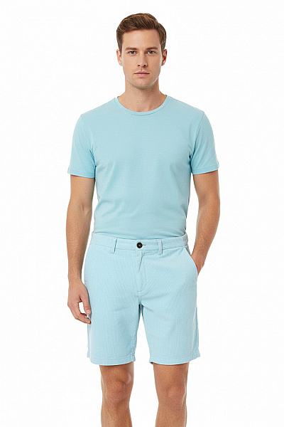 LAWRENCE GREY Světle Modré Manšestrové Kraťasy S Kapsami Ležérní Velikost M