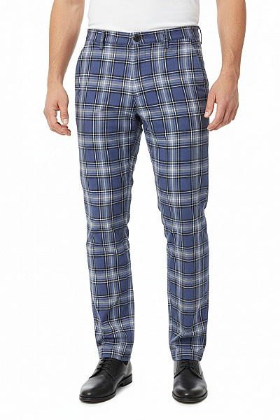 CHERVO Pánské Chino Kalhoty Modré Second Hand Vel. 52