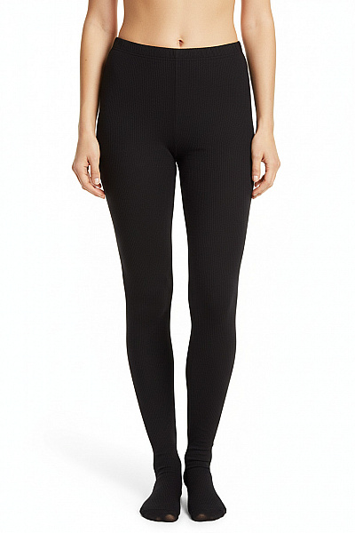 Dámské černé Silonky Vzorované Teplé Punčocháče