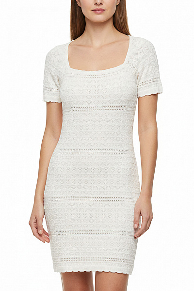 Hollister Dámské Bílé Krajkové Letní šaty Velikost M