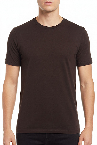 ARMANI Pánské Hedvábné Tričko Basic Jednobarevné S Krátkým Rukávem Kulatý Výstřih Velikost S