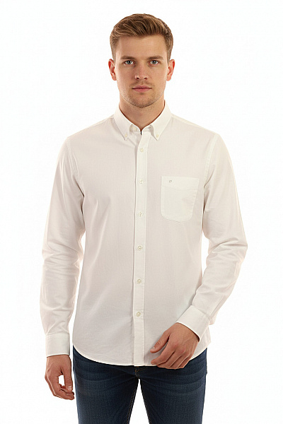 Van Laack Pánská Bílá Košile S Dlouhým Rukávem Business Ležérní Regular Fit Velikost Xl