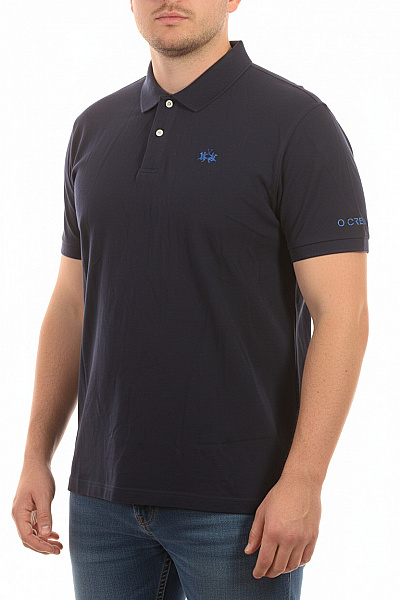 Pánské Tmavě Modré Polo Tričko S Krátkým Rukávem A Výšivkou Velikost Xxl
