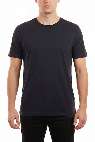 Hugo Boss Pánské Tričko Tmavě Modré Basic S Krátkým Rukávem S Kulatým Výstřihem Vel. L