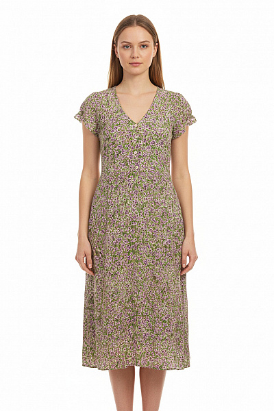 Marc O´Polo Letní šaty Květované Viskózové Midi Vel. M