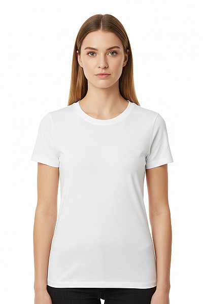 LAWRENCE GREY Dámské Tričko Bílé S Krátkým Rukávem Basic Bavlna Vel. S