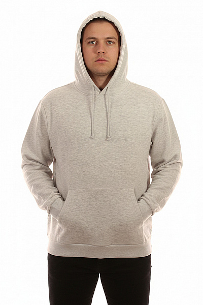 ONLY & SONS Pánská šedá Melange Mikina S Kapucí Přes Hlavu Klokaní Kapsou Streetwear Vel. XXL