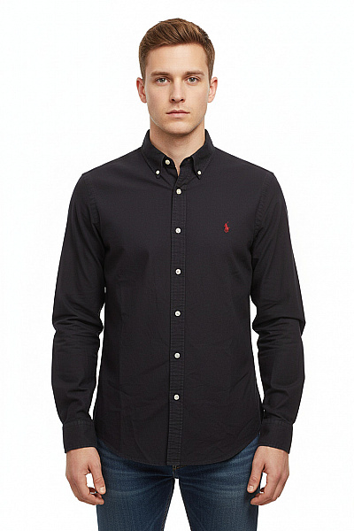 Ralph Lauren Pánská Košile Dlouhý Rukáv Slim Fit Ležérní Business Tmavě Modrá Vel. L