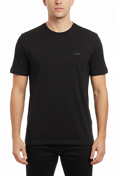 Hugo Boss Pánské Bavlněné Tričko černé S Krátkým Rukávem Basic S Kulatým Výstřihem Velikost Xxl