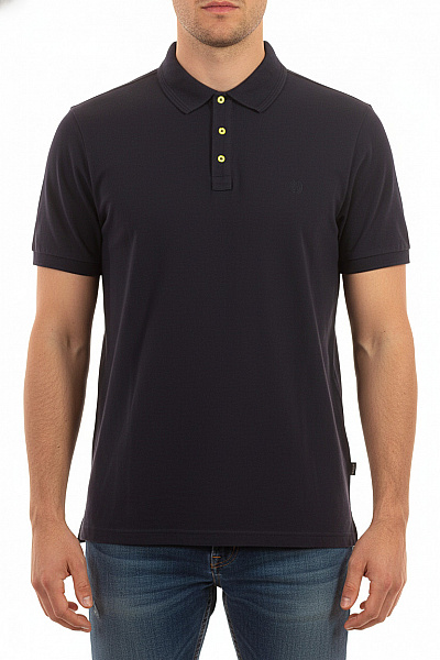 ECOALF Pánské Tričko S Krátkým Rukávem A Límečkem Basic černé Velikost L