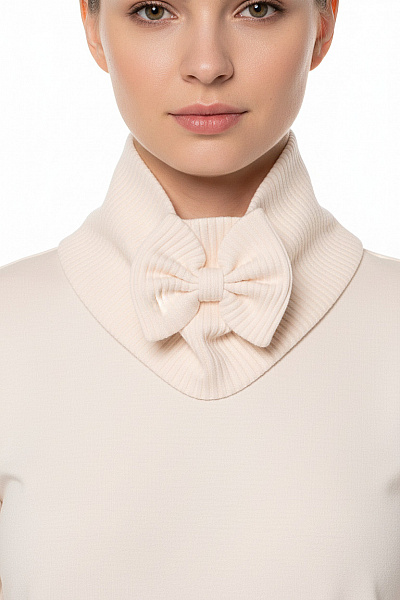 šála Tunelová Pletená Jednobarevná Béžová